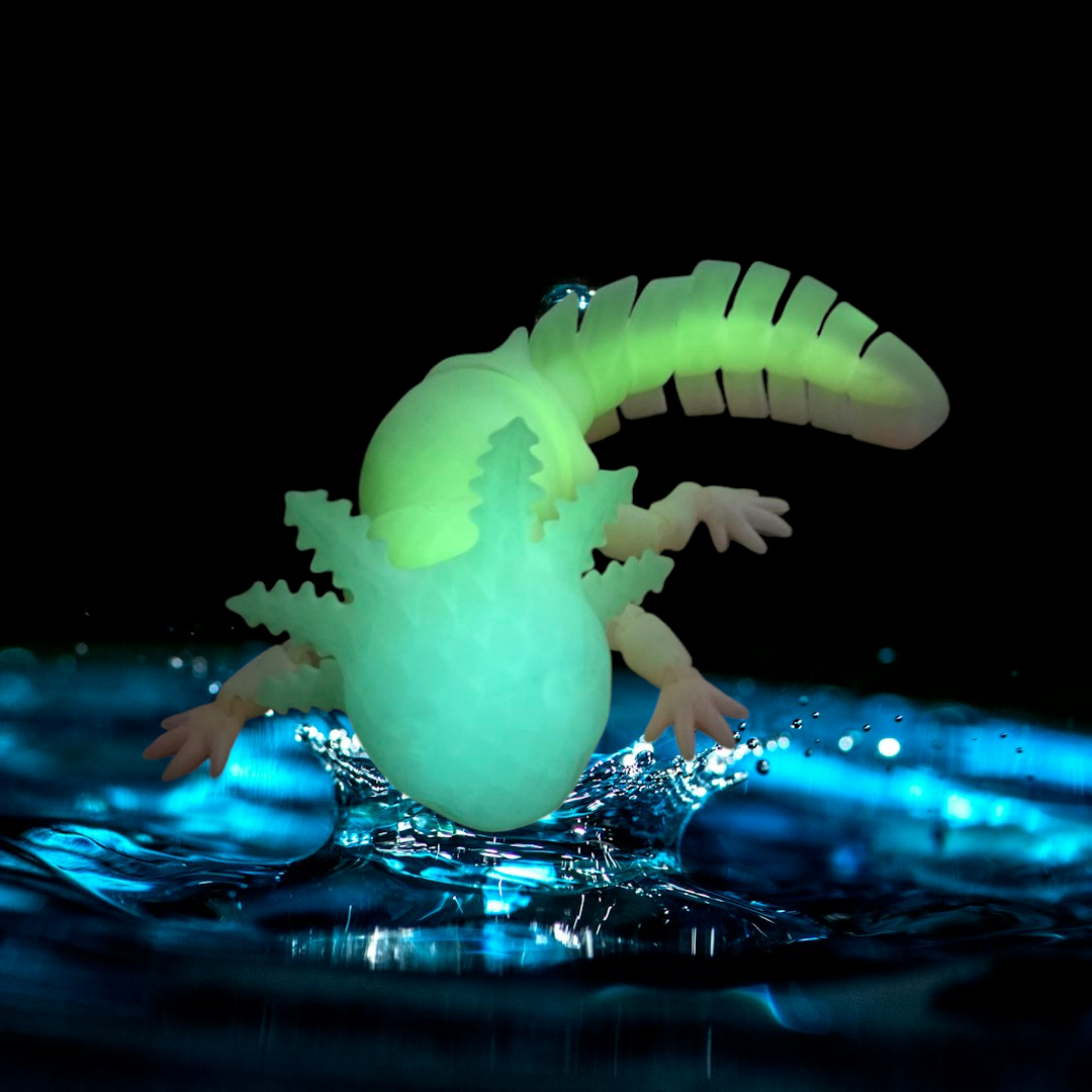 Flexi Axolotl Glow In the Dark